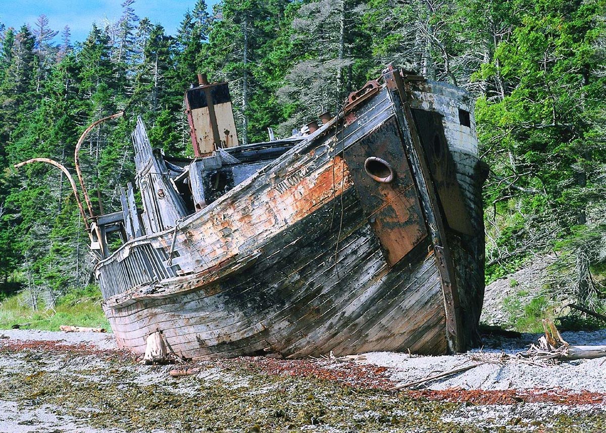 HMCS Coquitlam was sold for civilian use in 1946 and re-named MV Wilcox. She ran aground at Carleton Point, Anticosti Island in June 1954 and still there today.