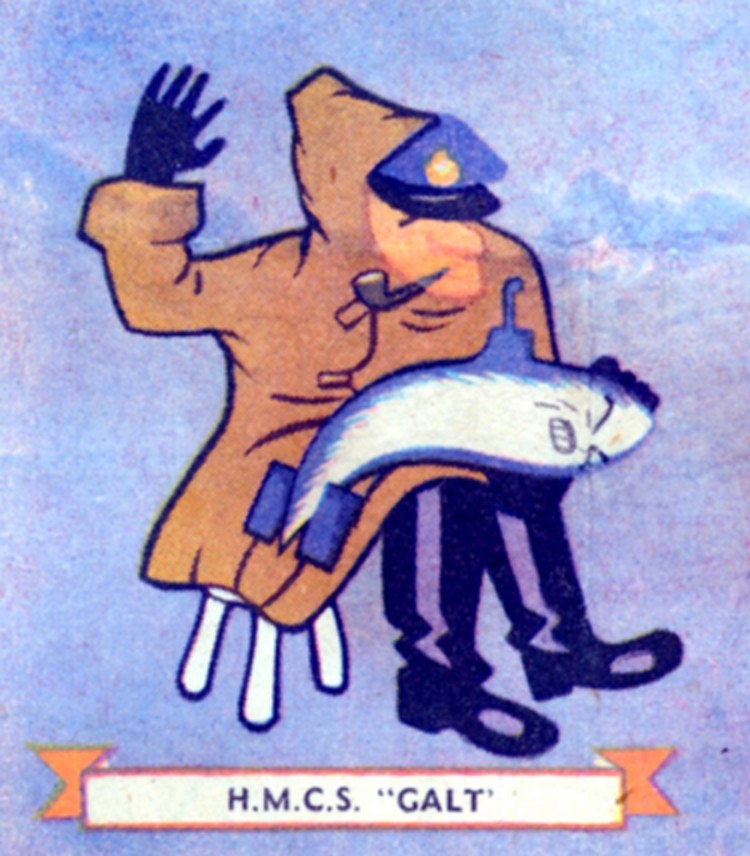 HMCS GALT gunshield art.