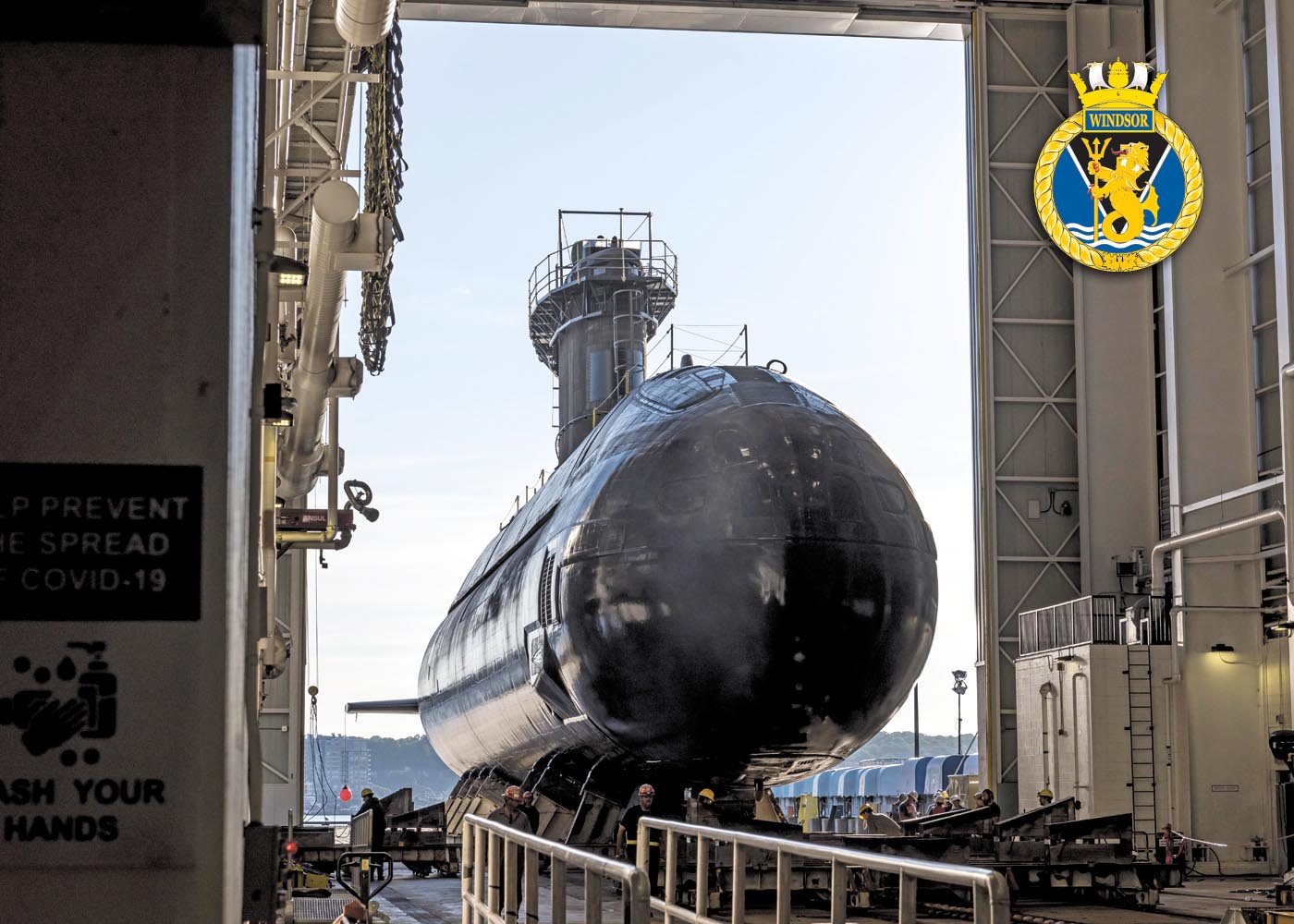 HMCS WINDSOR comes out of refit. (Lookout Newspaper)